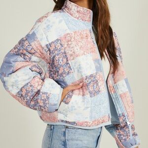 Altar’d State Floral Patchwork Quilted Women's Jacket